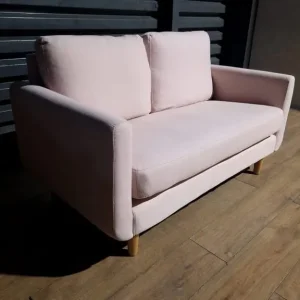 Pink Fabric 2 Seater Sofa - Image 2