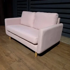 Pink Fabric 2 Seater Sofa - Image 4