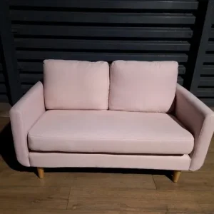 Pink Fabric 2 Seater Sofa - Image 6