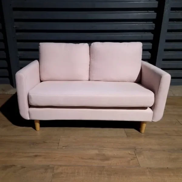 Pink Fabric 2 Seater Sofa