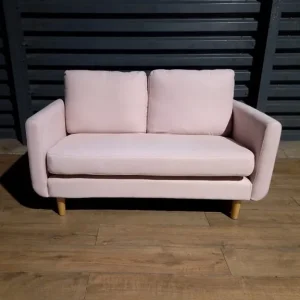Pink Fabric 2 Seater Sofa