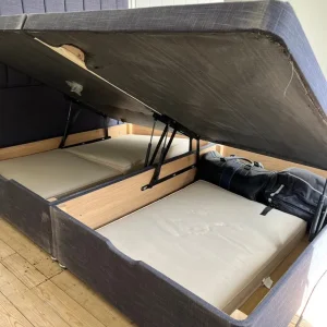 Grey Ottoman double Bed - Image 3