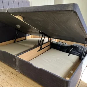 Grey Ottoman double Bed - Image 4