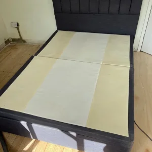 Grey Ottoman double Bed