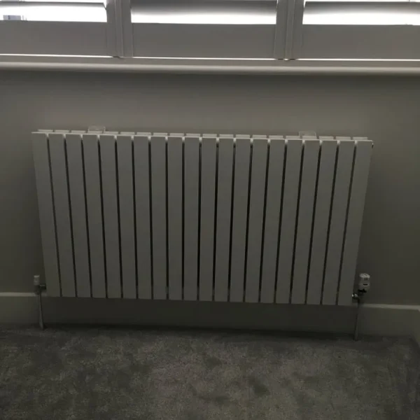 Designer white radiator