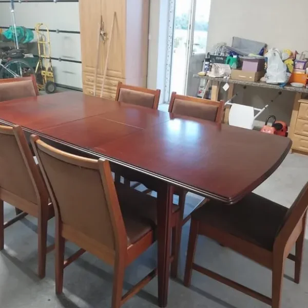 Mahogany dining table and chairs