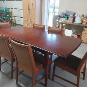 Mahogany dining table and chairs