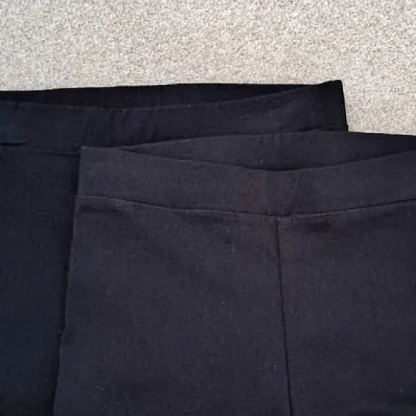 Girls skinny black school trousers 2 pack NEW