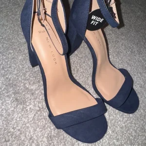 Navy blue wide fit heels