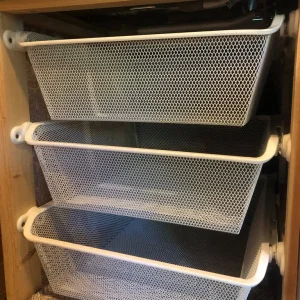 3 White Mesh IKEA Komplement Drawers