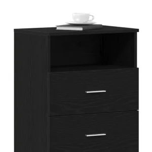 Black Oak Bedside Table 50x32x60 cm - Image 3