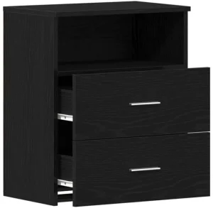 Black Oak Bedside Table 50x32x60 cm - Image 4