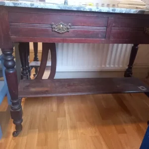 Marble top victorian washing table - Image 4
