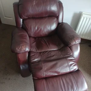 Leather electric recliner sofa chair - Image 4