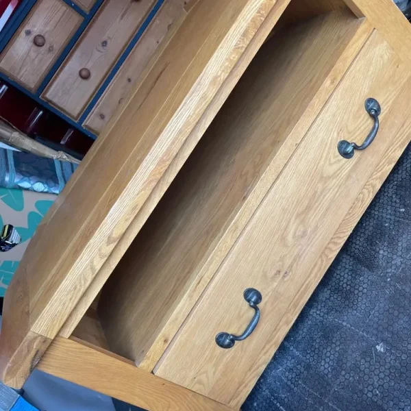 Solid oak TV cabinet
