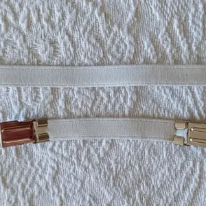 Vintage Braces Fastener with Chrome Clasp and Elastic – Original Pieces - Image 2