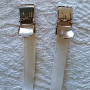 Vintage Braces Fastener with Chrome Clasp and Elastic – Original Pieces - Image 5