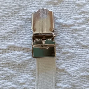 Vintage Braces Fastener with Chrome Clasp and Elastic – Original Pieces - Image 6