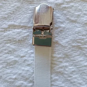 Vintage Braces Fastener with Chrome Clasp and Elastic – Original Pieces - Image 7