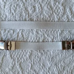 Vintage Braces Fastener with Chrome Clasp and Elastic – Original Pieces
