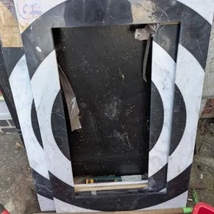 Mirror cabinet, garden planter frames, tiles and glass vase - Image 3