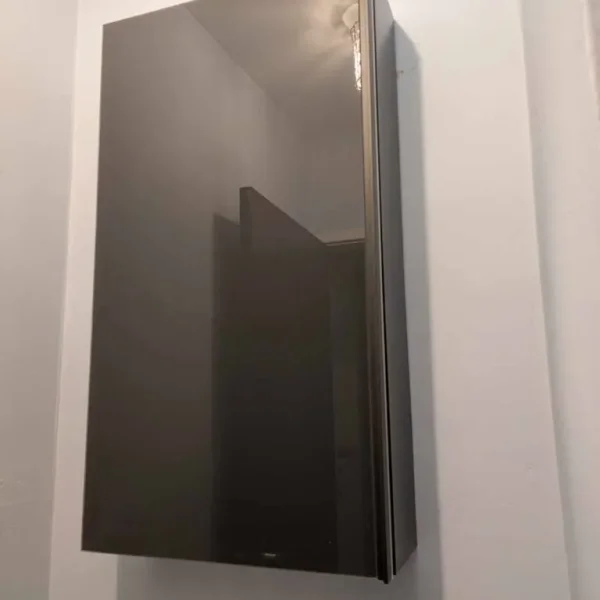 Mirror cabinet, garden planter frames, tiles and glass vase