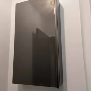 Mirror cabinet, garden planter frames, tiles and glass vase