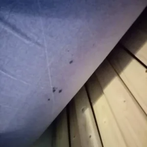 High bed - white with integrated desk, shelf and pull-out futon - Image 8