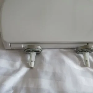 White Toilet Seat with Soft Close Feature - Image 3