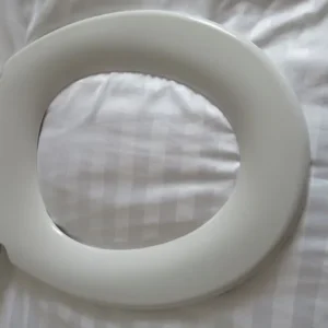 White Toilet Seat with Soft Close Feature - Image 6