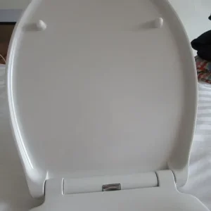 White Toilet Seat with Soft Close Feature - Image 7