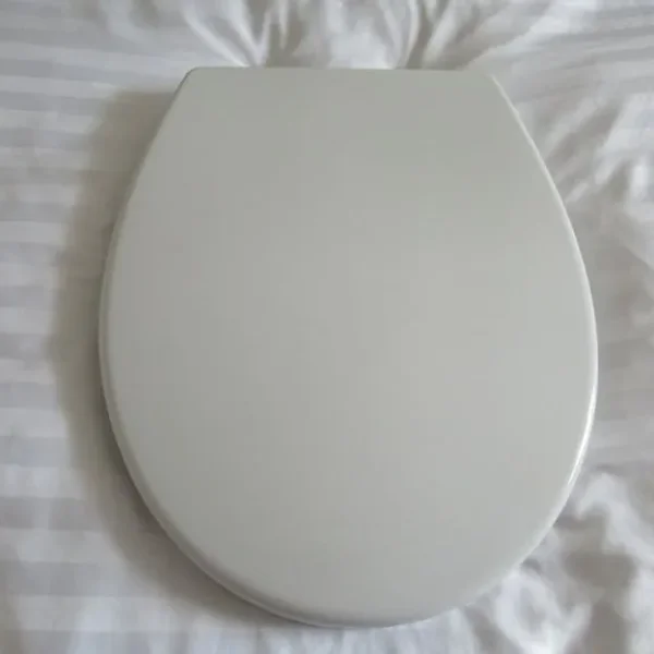 White Toilet Seat with Soft Close Feature