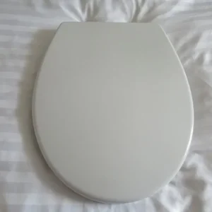 White Toilet Seat with Soft Close Feature