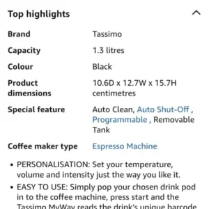Tassimo My Way 2 (with pod stand) - Image 6