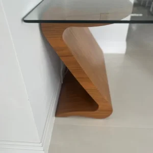 Thomas Schneider serpent console table, walnut like new - Image 2