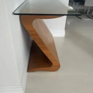 Thomas Schneider serpent console table, walnut like new - Image 8