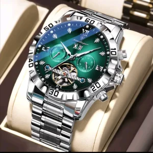 POEDAGAR Men’s Automatic Watch with Tourbillon and Luminous Hands - Image 7