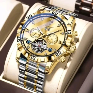 POEDAGAR Men’s Automatic Watch with Tourbillon and Luminous Hands - Image 8