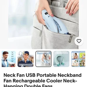 Portable rechargeable neck fan - Image 3