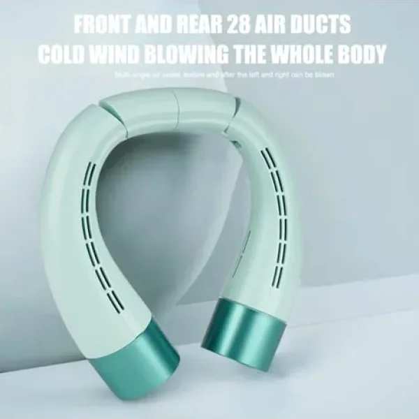Portable rechargeable neck fan