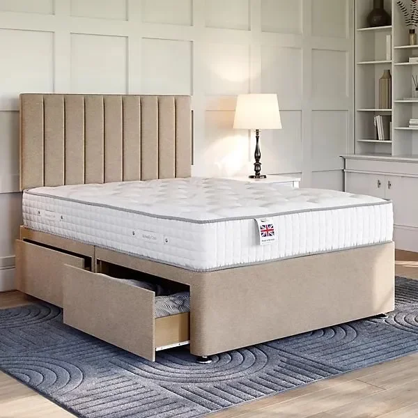 Double Divan Bed with Mattress – Ready to Use, No Assembly