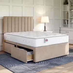 Double Divan Bed with Mattress – Ready to Use, No Assembly