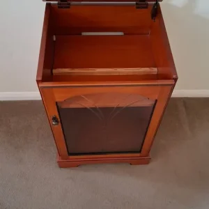 Wood Cabinet with Glass Door - Image 2