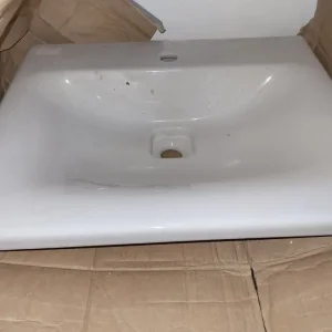 Ideal Standard white Wash Basin with waste cover - Image 3