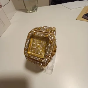 Cartier Santos men's iced gold watch - Image 6