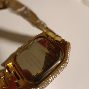 Cartier Santos men's iced gold watch