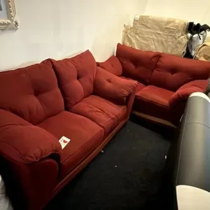 Ex display red fabric sofa set 3+2 seater