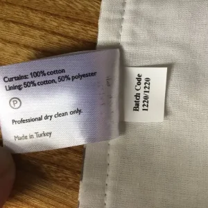 John Lewis grey and white cotton curtains - Image 6