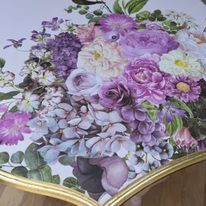 Vintage Floral Side Table - Image 2