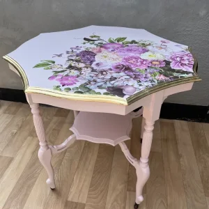 Vintage Floral Side Table - Image 4